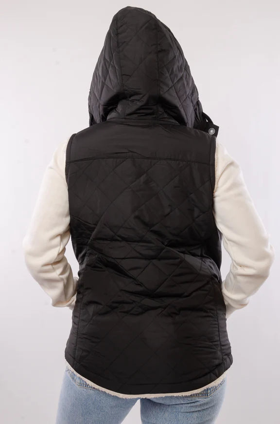 Tough Duck Womens Quilted Sherpa Lined Vest