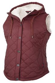 Tough Duck Womens Quilted Sherpa Lined Vest