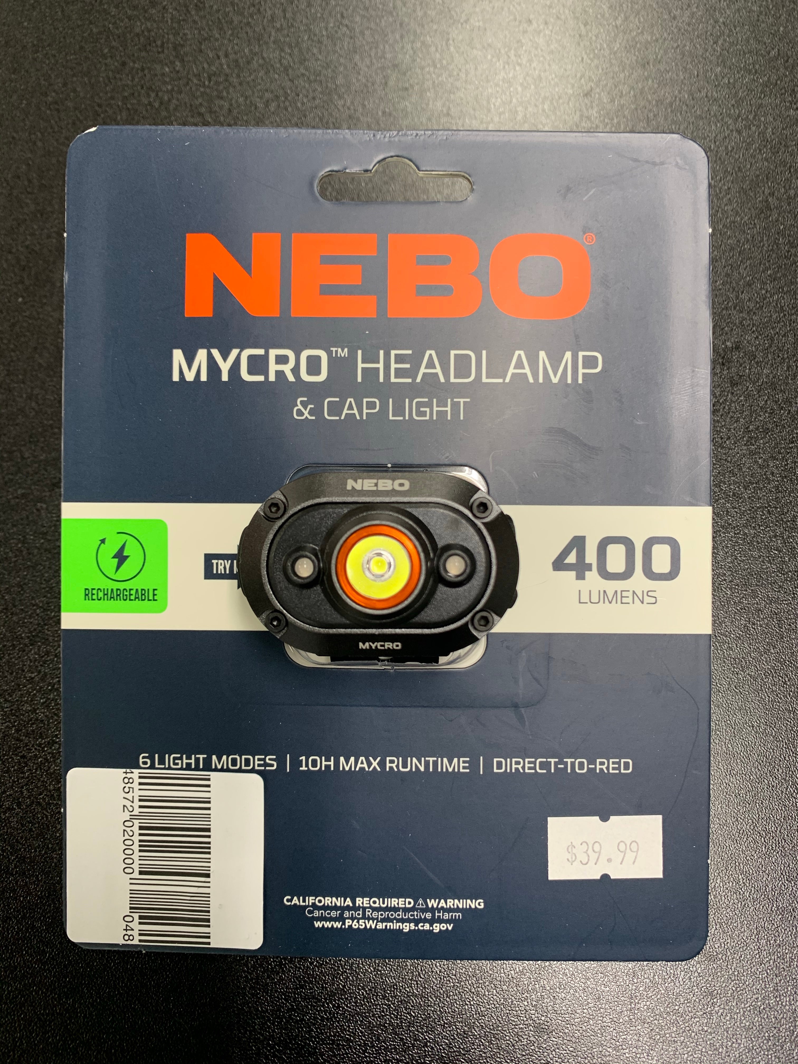 Nebo 400Lumen Mycro Headlamp & Cap Light